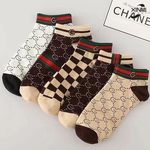 New Fashion Men's And Women's Casual Socks Athletic Socks Short Socks 5 Pairs