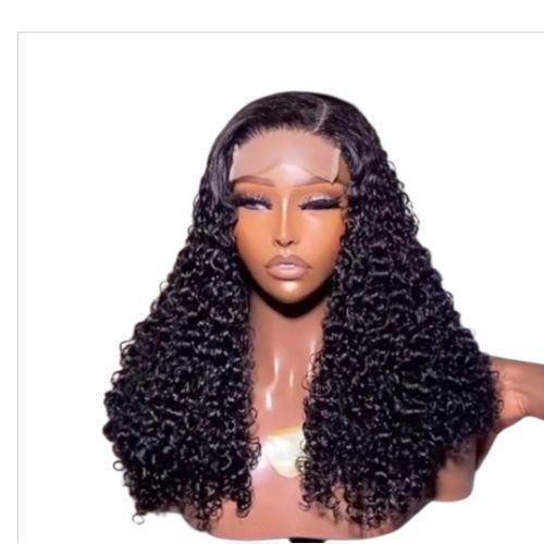 Classy budget Burmese curly hair wig with 5 by 5 closure natural color 22inches