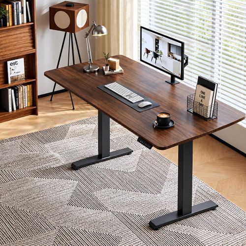 Electric Adjustable Desk Vintage Wood 1200x600x15mm