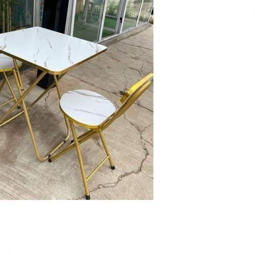 Dining Set, Kitchen, Foldable 1 Table With 1 Chairs