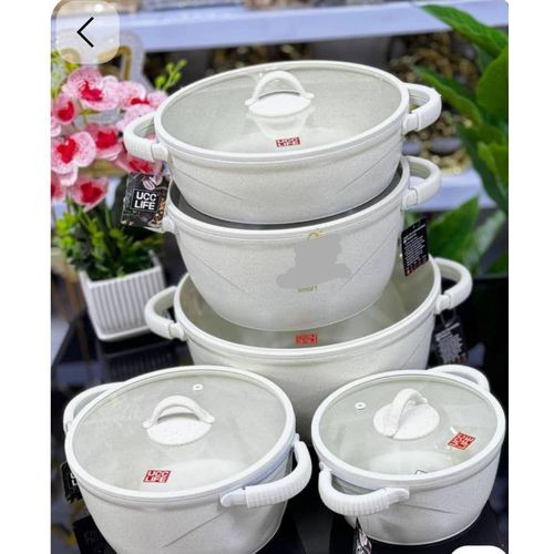 5 sets Dia-cast Granite Non stick Pots