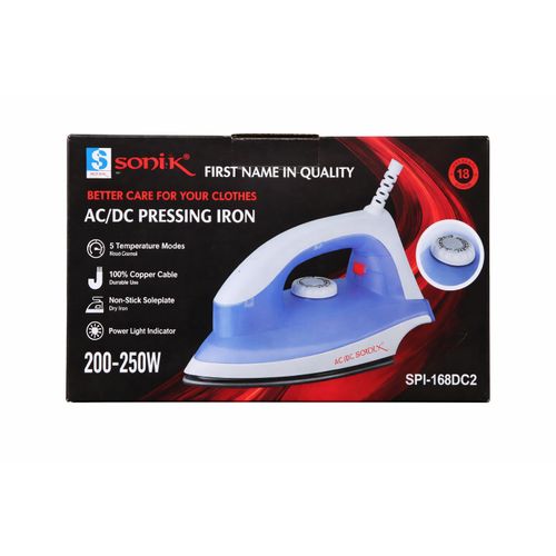 Ac/DC Inverter Low Wattage Friendly Solar Pressing Iron - 250w