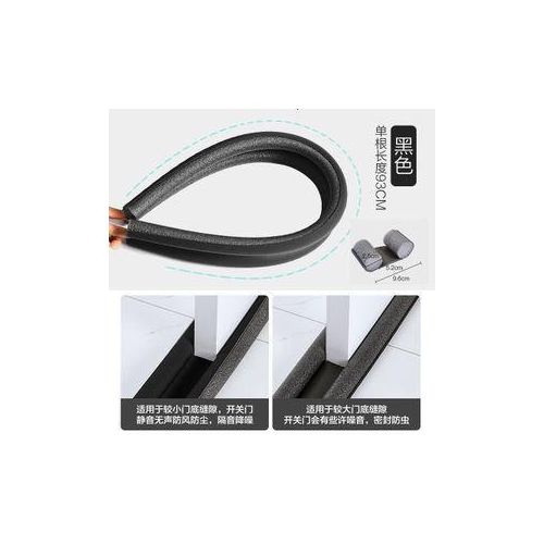 Under Door Bottom Seal Strip Draft Stopper & Pest Expellant (BLACK)