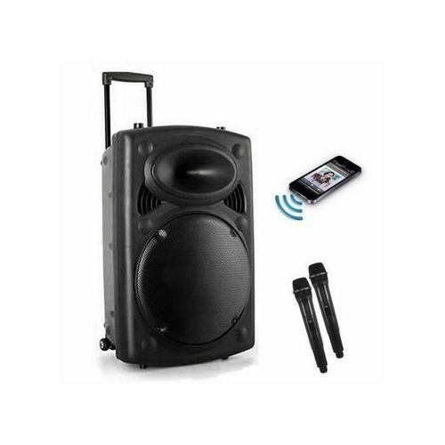Portable 12'' Rechargeable Bluetooth Public Address System With Wireless Microphone Radio SD Card USB Speaker