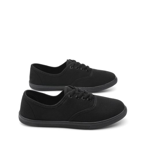 Womens Canvas Sneakers Low Top Lace-up Canvas Shoes Lightweight Casual Tennis Shoes