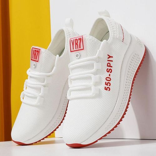 Simple Casual Ladies Fashion Outdoor Sport Shoes - Breathable Comfortable Women's Sneakers canvas - White