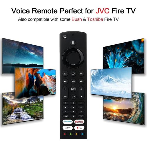 Smart TV Replacement Remote (With Voice Control) RM-C3255 Fire TV Remote Control Also Compatible with Bush/Toshiba Smart Fire TV Remote Control with 4 Streaming Buttons