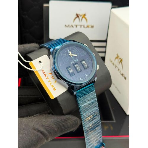 Quality Diamond Diamond Design Sapphire Glass Automatic Mechanical Chronograph Blue Steel Watch For Men With Quality Choice