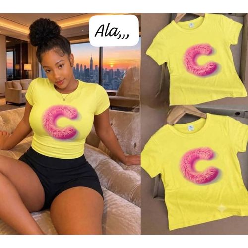 Women’s Yellow Short Sleeve - Graphic T-Shirt