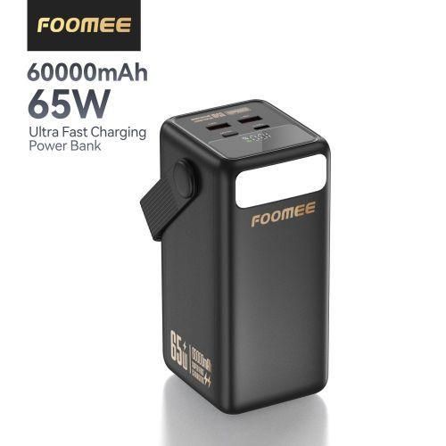 60000mAh 65w Super Fast Charging Power Bank with Flashlight, Digital Display and Built-in Strap