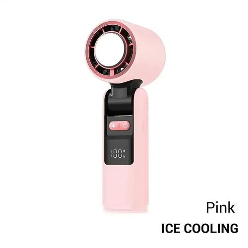 100 Turbos Chilled Ice Sensation Cold Fan Super Mini Turbos Speed Fan USB Powered Digital Display For Outdoor Camping Travel
