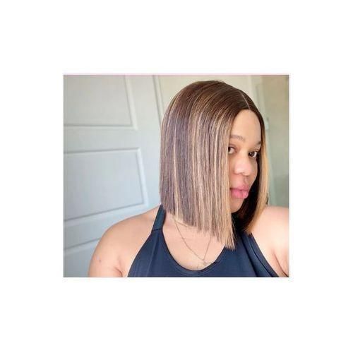 AmazingBrown Piano Blunt Wig With Middle Closure