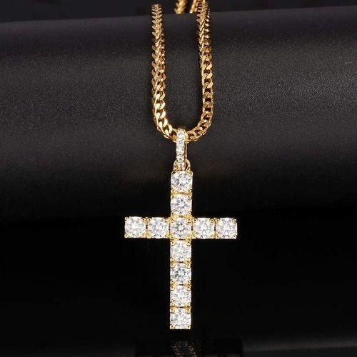 Original Quality Iced Out Cuban Gold Classic Steel Chain + Diamond Iced Pendant