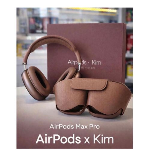 Airpods Max Pro - AirPods x Kim Wireless Over-Ear Headphones, Pro-Level Active Noise Cancellation, Transparency Mode, Personalized Premium Headset. - DARK BROWN