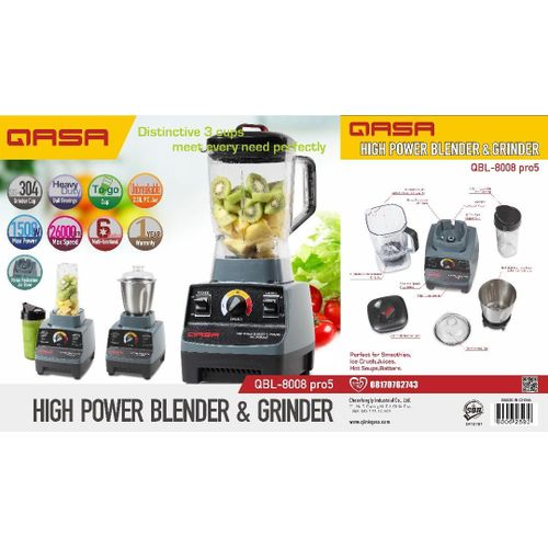 QBL-8008 Pro5 1500W Blender – High Power Grinder