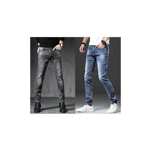 2IN1 Luxury Quality Jean For Men Blue And Grey