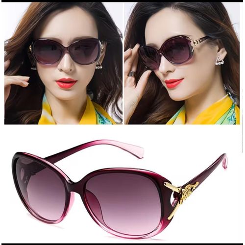 Oval-Shaped Large Frame Women's Fashionable Glasses