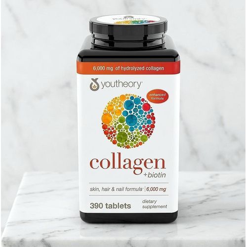 Collagen + Biotin Enhanced Formula - 6000mg Hydrolyzed Collagen - Skin, Hair & Nail Formula X390 Tablets