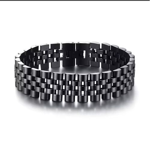 UNIQUE BLACK MEN CHAIN BRACELET CUFF LINKS BRACELET FOR MEN STEEL MEN BRACELET