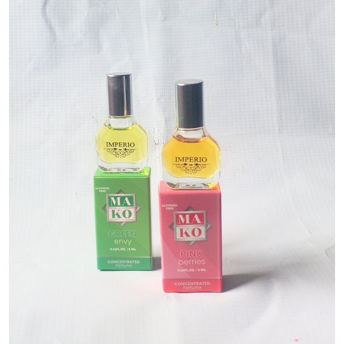 Perfume Oil of 2 in 1 of Mako Green and Pink 5ml (Unisex Daily Comfort), NAFDAC Number: Green: A2-105047, Pink: A2-105056
