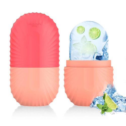 Ice Roller for Face and Eye, Silicone Ice Facial Roller Ice Holder, Face Ice Mold Skin Care, for Shrink Pores Anti Wrinkle Reduce Puffiness