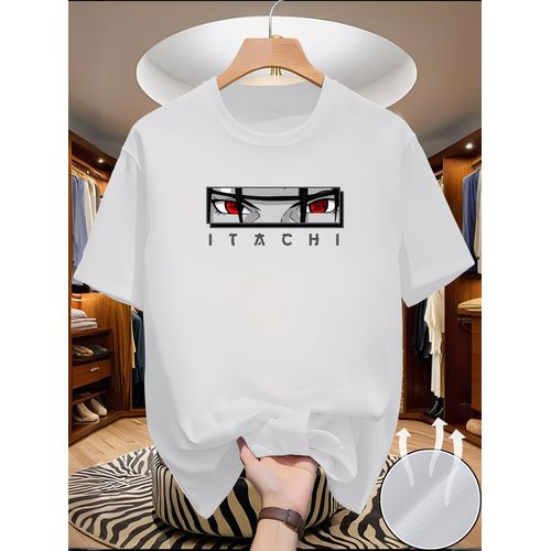 Itachi Uchiha Akatsuki Black Shirt Trendy Anime Casual Wear