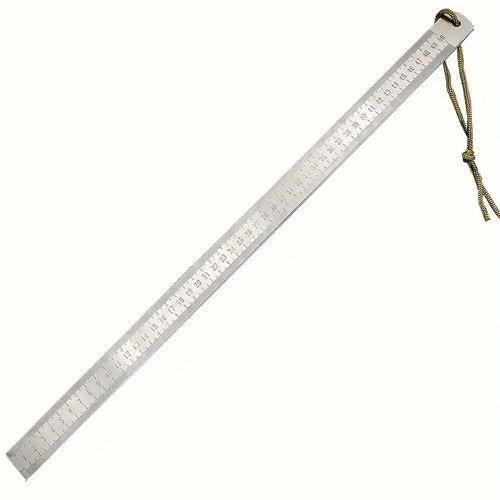 20-inch double-scale stainless steel ruler - durable quenched steel, lanyard style - ideal for drawing and measurement