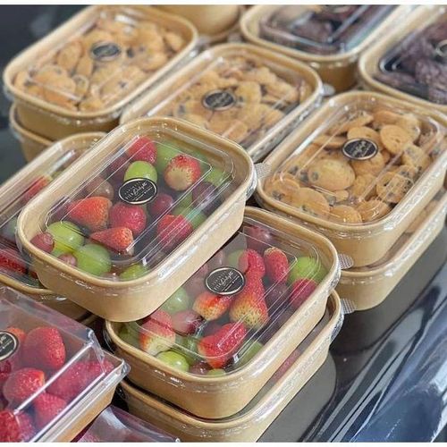 50pcs Multi Purpose Salad & Fruits Paper Bowls + 50pcs Cover