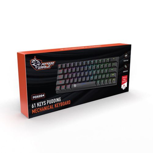 Porodo 61 keys pudding mechanical keyboard