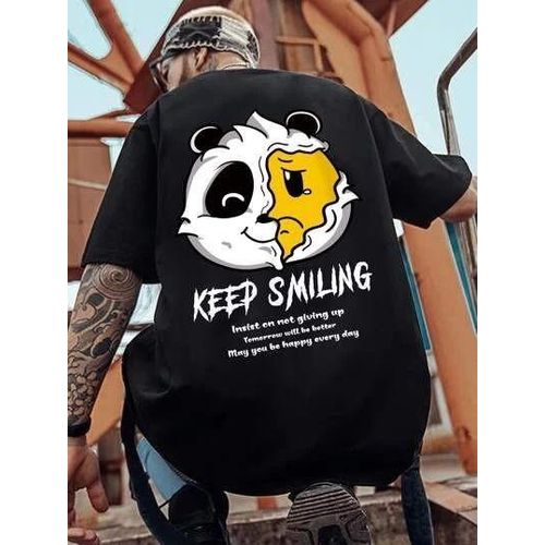 KEEP SMILING Quality T-Shirt - Black