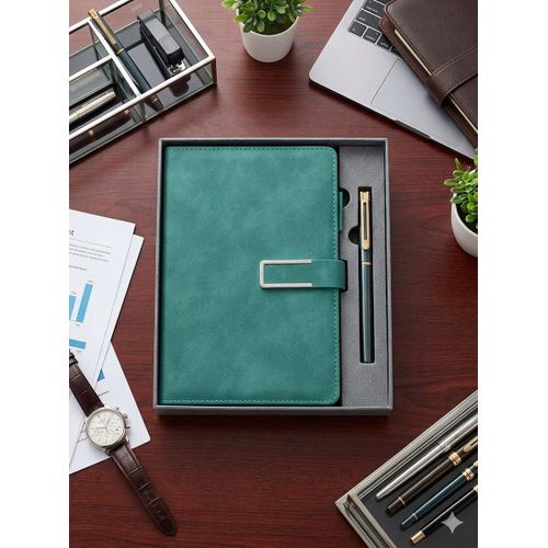 Premium Executive A5 Leather Diary Notebook & Pen Gift Set, Latest Edition Diary Notebook with Magnetic Closure and Elegant Packaging, Business Notebook A5 Notepad Imitation Leather Pu Office Diary Classic Pen