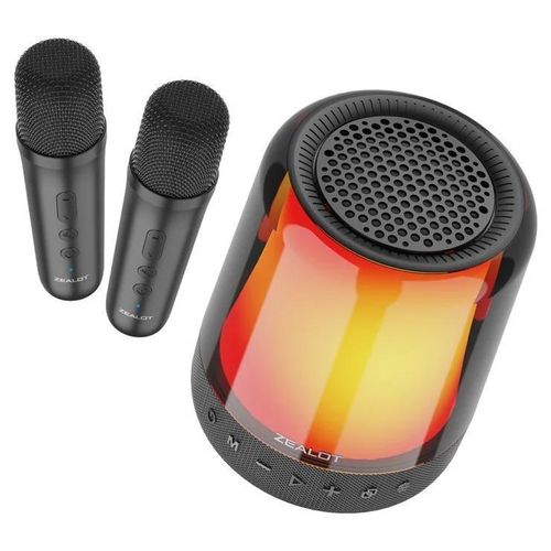 S66M RGB Light Bluetooth-compatible 5.2 Wireless Speaker with 2 Microphones