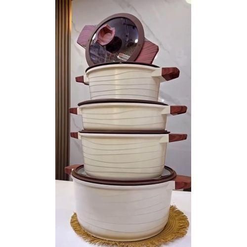 5 Set Non-stick Die Cast Iron Pot Set Cookware- Non-Toxic