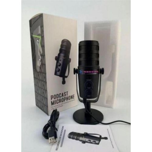 High Standard Professional Podcast Microphone - USB & XLR Studio Mic for Podcast, YouTube, Gaming, Live, Recording - With Stand
