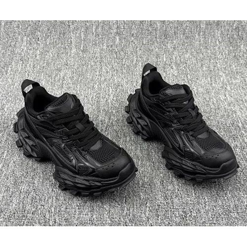 Men's Black Chunky Lace-Up Sneakers – Stylish Casual Sports Shoes