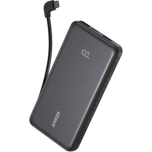Power Bank 20,000mAh, 22.5W, Built-In USB-C Cable, Slim Travel