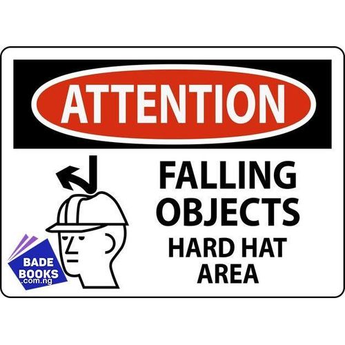 2 in 1 Attention Falling Objects Hard Hat Area Stickers