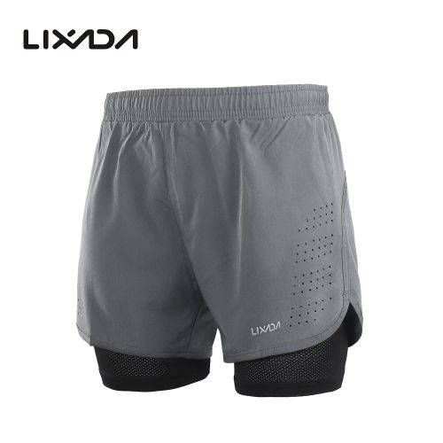 Men's 2-in-1 Running Shorts Quick Dry Breathable With Liner