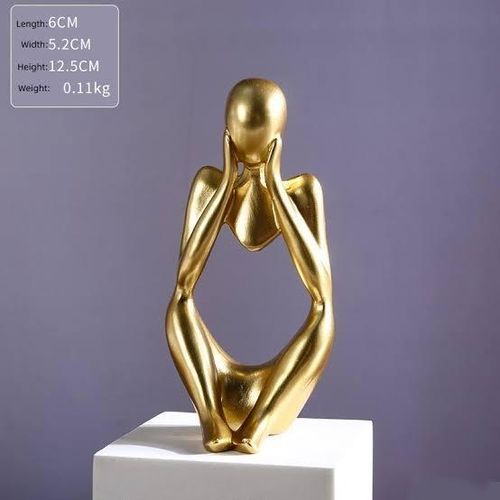 Abstract Sculpture Handcrafted Thinking Man Decor