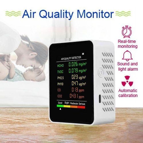 6 In 1 PM2.5 PM10 HCHO TVOC CO CO2 Multifunctional Air