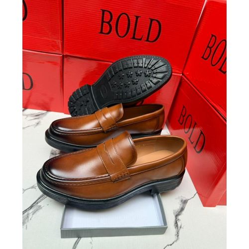 Men’s Premium Brown Leather Penny Loafers (EB305B)