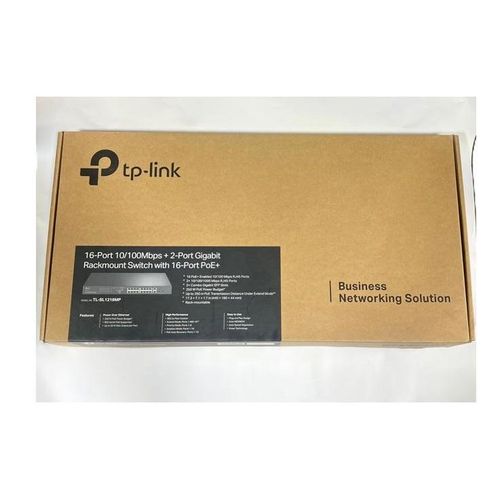 TP-Link TL-SL1218MP 16-Port 10/100Mbps + 2-Port Gigabit Unmanaged PoE+ Switch