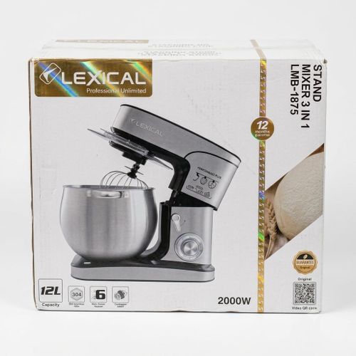 12 Litre Stainless Steel Dough Kneader & Cake Stand Mixer (2000W)