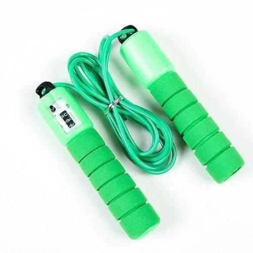 Aerobic Automatic Skipping Rope for Men and Women Jumping Rope with Adjustable Height Speed Electronic Counting Skip Rope for Exercise, Gym, Rope Electronic Counting Skip Rope Meter Rope Anti Slip Handle for Adult Men and Women