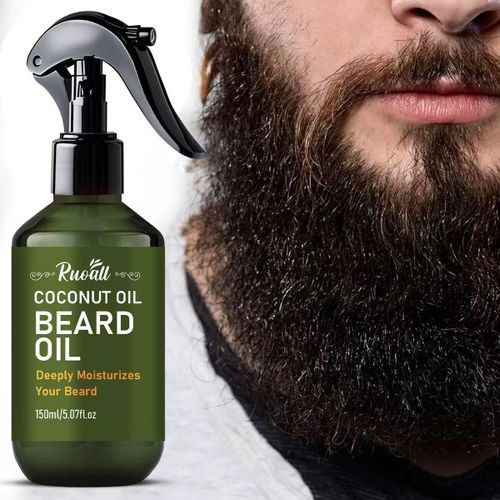 Coconut Beard Balm Oil For Beard Moisturizing, Easy To Absurb Fast, Soften & Brightening Of Beard, Beard Serum, Beard Soften Hair, Lightweight Beard Oil For Men Beard Grooming Treatment Beard Care - 150ML