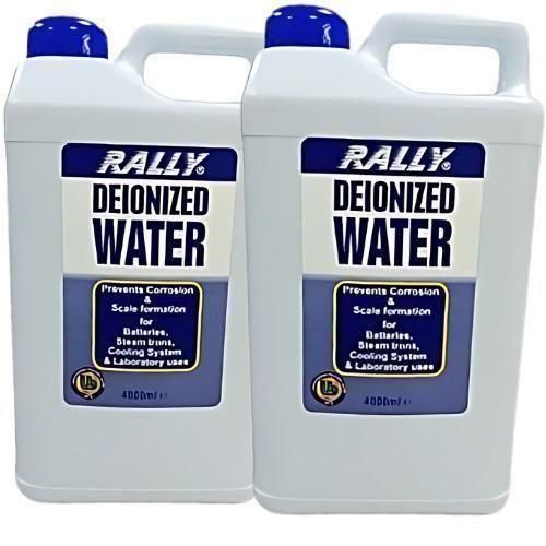 Rally Deionized Water/Distilled Water- 4Litres, Pack Of 2