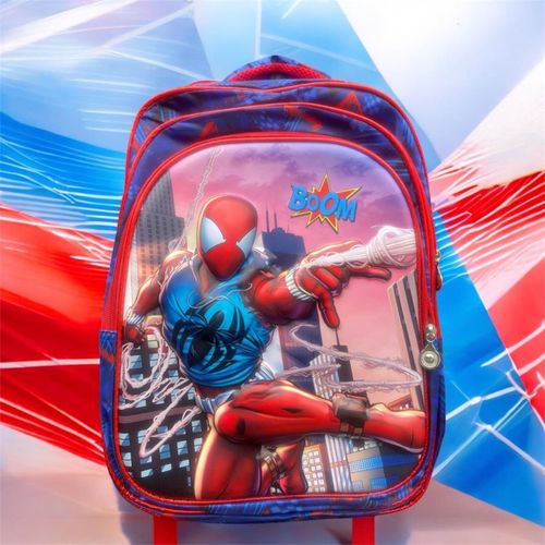 16-Inch 3D School Red Bag for Girls and Boys-Multi-Compartment Kids Backpack