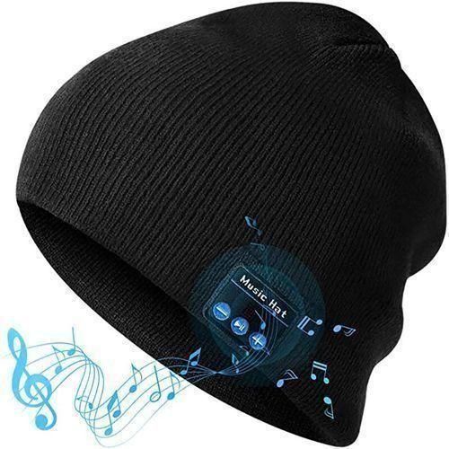 Casque Sans Fil Bluetooth 5.0 Bonnet De Pull Tricoté Musique D'appel Chapeau Bluetooth