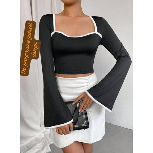 Black beautiful ladies crop top