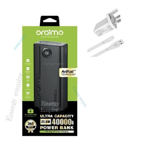 40000mAh Ultra Capacity 22.5w 2Ways Fast Charging PB